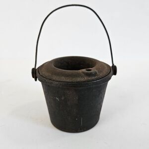 Antique Cast Iron Fanner MFG Double Melting Glue Pot Insert Swastika Bottom Mark